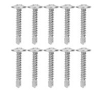 QANYEGN 500pcs Self Tapping Screws 410 Stainless Steel M4.2x25mm Screw Crossed Grooves Deep Thread