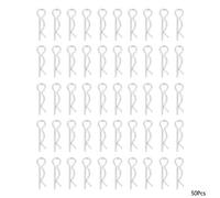 QANYEGN Assortimento di Copiglie 50 Pezzi, R Clip Perni di Fissaggio, Set di Coppiglie a Molla, Coppiglie A Molla, Assortimento di coppiglie in Acciaio Inox, R Coppiglie Pin