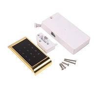 QANYEGN Code Security Lock Touch, Electronic Cabinet Deadbolt Lock, Zinc Alloy Digital Keypad Password Key Lock for Security Cabinet (Gold)