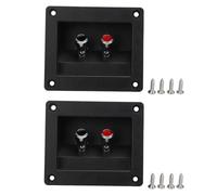 QANYEGN Coppa terminali per scatola altoparlanti 2 pezzi, tazza terminale per scatola subwoofer, piastre terminali per altoparlanti a doppio terminale con jack caricato a molla
