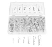 QANYEGN Coppiglia in acciaio al carbonio ad alta resistenza das 150 pezzi, perni di bloccaggio a forcina, bullone di chiusura a forcina con scheda ondulata tipo R