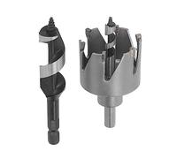 QANYEGN Door Lock Installation Kit, Cemented Carbide Reamer, 6 Blade Ball Deadbolt Door Lock Hole Saw for Metal Wood Door