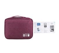 QANYEGN Estuche organizador electrónico de viaje, bolsa de almacenamiento portátil, almacenamiento para Cable USB, Banco de energía, auriculares, Garget Digital (Purple)