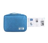 QANYEGN Estuche organizador electrónico de viaje, bolsa de almacenamiento portátil, almacenamiento para Cable USB, Banco de energía, auriculares, Garget Digital (Lake Blue)