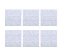 QANYEGN Feltro fonoassorbente da 6 pezzi, pannelli acustici per la riduzione del rumore dell'eco, pannelli fonoassorbenti per il trattamento acustico per lo studio domestico (Silver Grey)