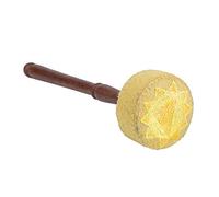 QANYEGN Hard Wood Felted Strikers Mallet Stick, Buddhism Singing Bowl Mallet Strikers, Felt Strikers Sound Bowl Meditation Mallet for Prayer Yoga (dieci petali di loto giallo)