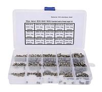 QANYEGN Herramienta de reparación de roscas de acero inoxidable con inserto roscado de 300 piezas, kit de reparación de roscas métricas para dientes estándar M3x0.5 M4x0.7 M5x0.8