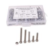 QANYEGN M3 Hex Socket Head Screws, Bolts and Nuts Assortment Kit, Stainless Steel Hex Cap Bolts Nuts with Storage Box for Maintenance Projects