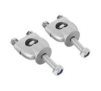 QANYEGN Motorcycles Handlebar Risers, Handlebar Mount Clamp Risers, Silver Metel Handle Bar Mount Mounting Riser for ATV Motorcycles