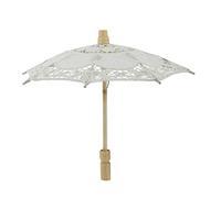 QANYEGN Ombrello di Pizzo, Ombrello Bianco da Sposa, Ombrello Trasparente Ricamato A Mano per Matrimonio, Foto, Ballo, Festa, Matrimonio