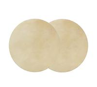 QANYEGN Pelli Per Tamburo 2 Pezzi in Finta Pelle di Bufalo, Pelli Rotonde, Resistenti E Durevoli, Accessori Per Batteria Bongo Africano dal Suono Chiaro (Beige)(31 cm)