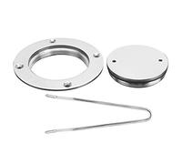 QANYEGN Piatto 3 Pollici, Copertura del Portello del Ponte in Acciaio inossibile Pesante, portellone della Piastra del Ponte della Barca con Tasto per l'accessorio Hardware de