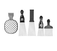 QANYEGN Pick per capelli in metallo, plettro per capelli afro-africano in acciaio inossidabile, plettro per treccia afro per parrucchieri per lo styling districante dei capelli dis