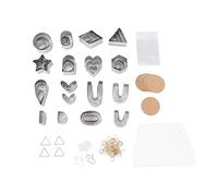 QANYEGN Polymer Clay Cutters Set, Clay Earring Cutter, 30 Circle Shape 60 Earrings Accessories Polymer Clay Tools with Bags for Jewelry Making DIY Crafts