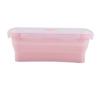 QANYEGN Portapranzo portatile in silicone di 4 dimensioni, contenitore per alimenti in silicone, contenitore per alimenti pieghevole adatto al microonde per campeggio e viaggi (1200ml)