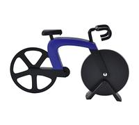 QANYEGN Rotella per tagliare la pizza per bici, coltello per pizza a forma di bici in acciaio inossidabile, utensile per tagliare la pizza da per gli amanti della pizza, reg (Blu)