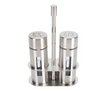 QANYEGN Set di bottiglie di condimento, set di sale e pepe, bottiglia di condimento per zucchero in acciaio inossidabile con base per ristorante da Cucinan (L)