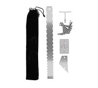 QANYEGN Set di strumenti per liutaio per chitarra, strumento per liutaio con bordo dritto dentellato per manico della chitarra, strumento di misurazione per chitarra per tastiera e