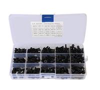 QANYEGN Set di viti a esagono incassato das 460 pezzi, viti a testa esagonale svasata con set di dadi, dado a testa piatta nero combinato in acciaio al carbonio M3 M4 M5