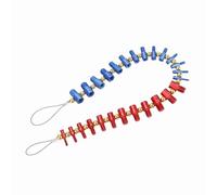 QANYEGN Verifica filettatura per dadi e bulloni, verifica filettatura rimovibile, misuratori per dadi e bulloni in lega di alluminio di 26 dimensioni per identificare e verificare