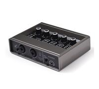 QAOHE Scheda audio Interfaccia audio Registrazione professionale Interfaccia audio XLR Riverbero DSP Alimentazione Phantom 48V Scheda audio Risoluzione 16 bit/48 kHz Plug and Play per registrazione mu
