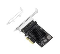 Qaonsciug 2,5 Gigabit 4 Port PCIe RJ45 Lan 10/100/1000/2500Mbps 8125B Chip 4 Port Gigabit Scheda di Rete Adattatore Per Desktop