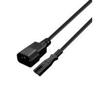 Qaonsciug 30 cm Testa Maschile Su Testa Femminile C14 Su C7 Cavo di Alimentazione IEC320 C14 3 Poli Su IEC320 C7 Cavo di Conversione 2 Poli