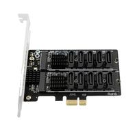 Qaonsciug A PCIe 10 Port Expansion Card Veloce Velocità 6Gbps Trasferimento Durabilità Per PC Aggiornamenti di archiviazione Soluzione di espansione di archiviazione ad alta capacità