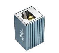 Qaonsciug Accoppiatore RJ45 schermato Cat7 10Gbps Connettori Ethernet Extender Ethernet ad alta velocità per connessione di rete stabile Rete schermata in metallo