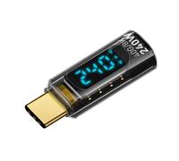 Qaonsciug Adattatore di alimentazione USB C con display a LED Velocità di ricarica 240 W Connettori di trasferimento dati 40Gbps per più dispositivi video