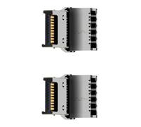 Qaonsciug Adattatore USB 3.2 Tipo E maschio-femmina 20Gbps Pannello frontale Interno Case PC Gestione cavi Custodia PC Interno Adattatore per la gestione dei cavi