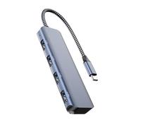 Qaonsciug Alluminio USB C Dock 10Gbps 4 Porte USB C A USB 3.2 Dongle Portatile USB C Multiport Adattatore Extender Per PC Laptop