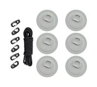 Qaonsciug Anelli a D in acciaio inossidabile Pad in PVC impermeabilizza hardware marino per barche gonfiabili Tavola da surf Kayak Pad in acciaio inossidabile