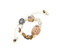 Qaonsciug Braccialetto alla moda in ceramica, resistente all'acqua e leggero, abbellisce i tuoi stili individuali e abbinati ai braccialetti per coppie, Misura unica, come descritto