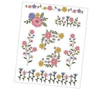 Qaonsciug Carta solubile in acqua del mestiere dello stampino del ricamo del fiore per il modello della carta del ricamo dei fiori degli accessori e