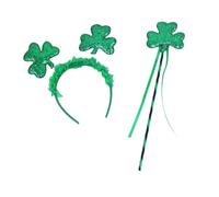 Qaonsciug Cerchietto per capelli con leprechaun irlandese per donne e ragazze, accessorio elegante per tutte le occasioni, fascia multiuso per foto, fascia con trifoglio