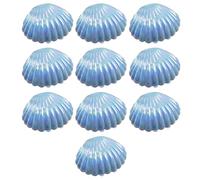 Qaonsciug Confezione da 10 scatole per caramelle a forma di conchiglia, con placcatura sottovuoto, per snack e confezioni regalo, elegante custodia per accessori