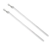 Qaonsciug Confezione da 2 bacchette trasparenti per tende da 43 cm, con gancio per aprire e chiudere la tenda