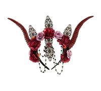Qaonsciug Dark Series - Fascia per capelli con corno malvagio, per Halloween, feste e cosplay