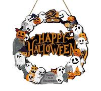 Qaonsciug Decorazione di Halloween Cane Zucca Segno Appeso Porta d'ingresso Segnali di benvenuto Placche Da Parete Finestra di Casa Decors Parete Ghirlanda Appendiabiti Per Porta D'ingresso