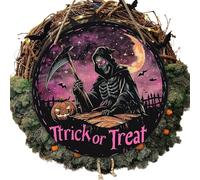 Qaonsciug Decorazione di Halloween Cane Zucca Segno Appeso Porta d'ingresso Segnali di benvenuto Placche Da Parete Finestra di Casa Decors Parete Ghirlanda Appendiabiti Per Porta D'ingresso