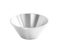 Qaonsciug Doppia Parete Isolato Zuppa Ciotola Gelato Dessert Tazze Acciaio Inox Cucina Forma V Insalata di Miscelazione Facile Da Pulire Forma di V Insalata di Miscelazione