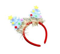 Qaonsciug Fascia per capelli con albero di Natale verde festivo per bambini e adulti, comoda decorazione in feltro, facile da indossare, accessorio natalizio per bambini