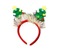 Qaonsciug Fascia per capelli con albero di Natale verde festivo per bambini e adulti, comoda decorazione in feltro, facile da indossare, accessorio natalizio per bambini