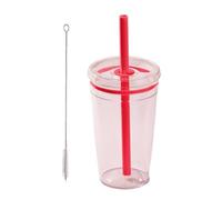 Qaonsciug Flessibile a parete singola Achromat Cup con coperchio stretto per frappè Bolla Tisane Viaggio Bottiglia Pronta Bevanda