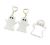 Qaonsciug Halloween a tema argilla Cutter orecchino stampi orecchino per gioielli che fanno accessori per feste