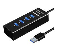 Qaonsciug Hub USB a 4 porte USB Splitter multifunzione 4 porte USB Hub Plug & Play Hub ABS Dock per una soluzione di connessione semplificata
