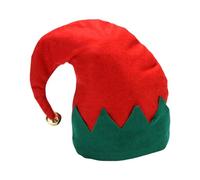 Qaonsciug Malizioso Elfi di Natale Copricapo Con Campane Per Le Vacanze Abiti Colorati Per Cosplay Santa Aiutanti Cappelli di Natale Adulti Bulk, Non tessuto C, Taglia unica