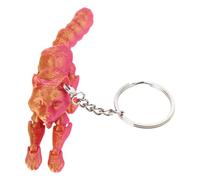 Qaonsciug Portachiavi con lupo stampato dettagliato portatile design accessorio alla moda per gli appassionati di animali e regali unici in cerca di portachiavi realistico lupo, Oro rosso, Taglia