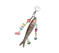 Qaonsciug Portachiavi giocoso vita marina dimensioni compatte facile da attaccare perfetto per personalizzare oggetti regali per amori pesce portachiavi per famiglia, F, Taglia unica